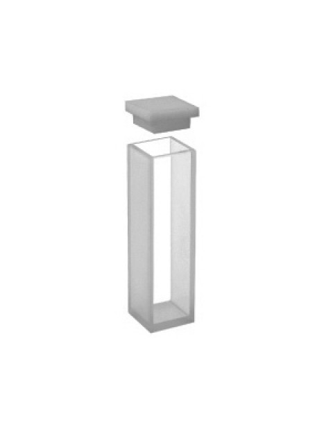Standard-cuvette with plane bottom and lid